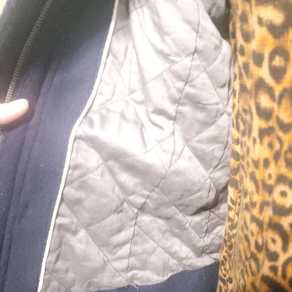 Abercrombie & Fitch Navy toggle Wool  Coat With zip off Hood Womens Medium - Picture 13 of 16